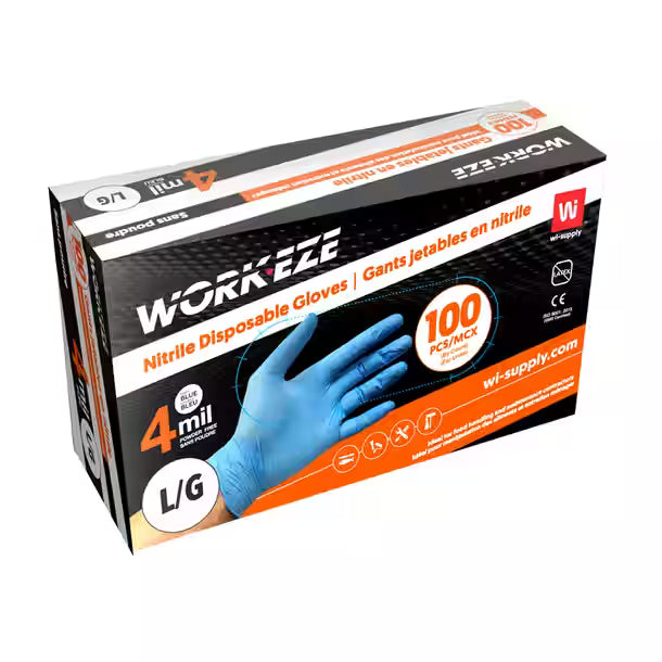 Heavy-Duty Nitrile Gloves - Large (Box)